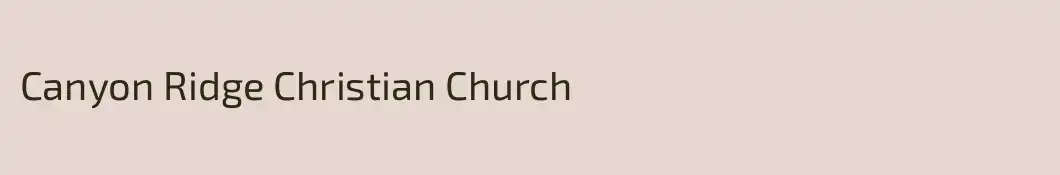 Canyon Ridge Christian Church